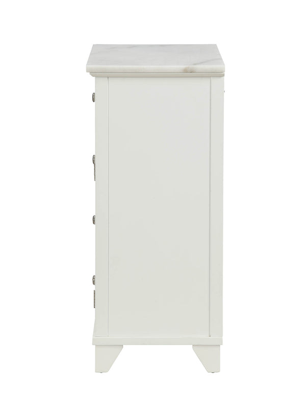 Shakeia Transitional Cabinet Marble Top • White (cc#) 97538-ACME