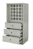 Wiesta Contemporary/Scandinavian Wine Cabinet Antique White (CC#) 97544-ACME