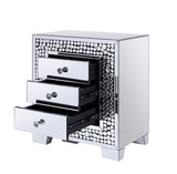 Kachina Glam/Modern Accent Table Mirrored Beveled • Faux Gems Inlay 97584-ACME