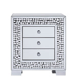 Kachina Glam/Modern Accent Table Mirrored Beveled • Faux Gems Inlay 97584-ACME