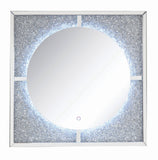 Noralie Glam/Modern Wall Decor (LED) Mirrored Frame w/Beveled Edge • Faux Gems Inlay • Glass: 4mm Clear 97592-ACME