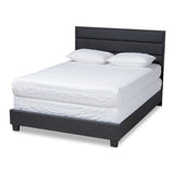 Ansa Modern and Contemporary Dark Grey Fabric Upholstered Full Size Bed