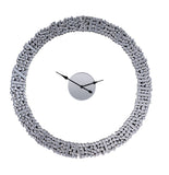 Kachina Glam/Modern Wall Clock Mirrored Frame w/Beveled Edge • Faux Gems Inlay 97611-ACME