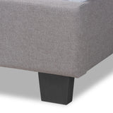 Baxton Studio Ansa Modern and Contemporary Grey Fabric Upholstered Twin Size Bed