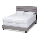 Baxton Studio Ansa Modern and Contemporary Grey Fabric Upholstered King Size Bed