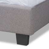 Baxton Studio Ansa Modern and Contemporary Grey Fabric Upholstered King Size Bed