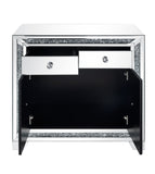 Noralie Glam/Modern Console Table Mirrored • Faux Diamonds Inlay (Acrylic) • Glass Top: 4mm Clear Tempered 97645-ACME