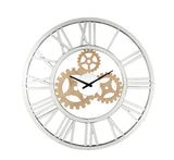Dominic Glam/Modern Wall Clock Mirrored 97725-ACME