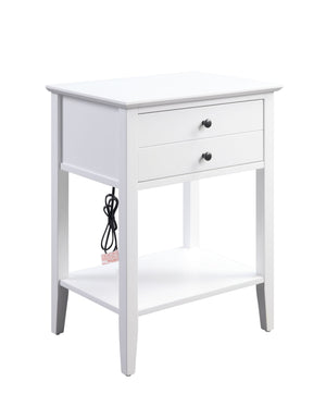 Grardor Transitional Accent Table (USB Charging Dock)  97744-ACME