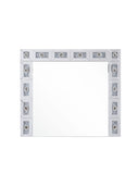 Noralie Glam Wall Décor Mirrored Beveled • Clear Glass • Acrylic Faux Diamonds 97746-ACME