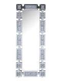 Noralie Glam Accent Floor Mirror Mirrored Beveled • Clear Beveled Glass (4mm) • Acrylic Faux Diamonds 97756-ACME