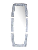 Noralie Glam Accent Floor Mirror Mirrored Beveled • Clear Beveled Glass (4mm) • Acrylic Faux Diamonds 97759-ACME