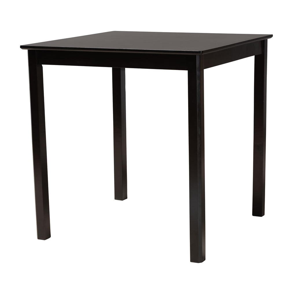 Baxton Studio Lenoir Modern Espresso Brown Finished Wood Counter Height Pub Table