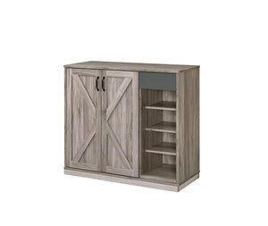 Toski Farmhouse Shoe Cabinet Rustic Gray Oak (cc#) 97775-ACME