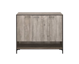 Pavati Contemporary Shoe Cabinet Rustic Gray Oak (cc#) • METAL LEG) 97785-ACME