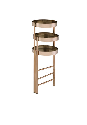 Namid Industrial/Contemporary Plant Stand METAL FRAME] Gold 97795-ACME