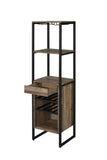 Narik Transitional Wine Rack WOOD) Weathered Oak • METAL) (CC#) 97800-ACME