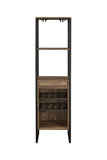 Narik Transitional Wine Rack WOOD) Weathered Oak • METAL) (CC#) 97800-ACME