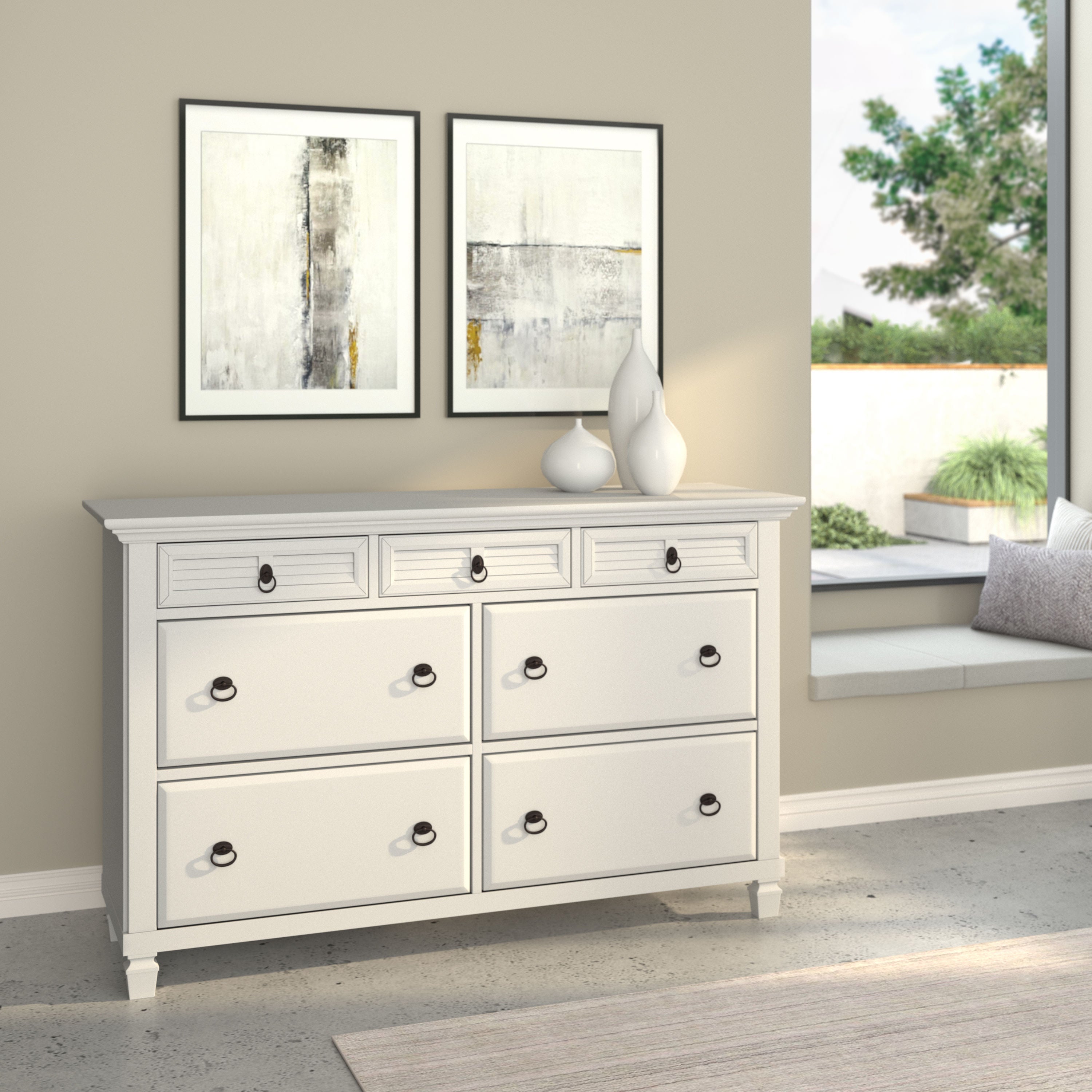 Alpine Furniture Winchester 7 Drawer Dresser - Thumbnail 3