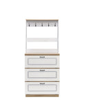 Hewett Transitional Shoe Cabinet Light Oak & White Finish 97834-ACME