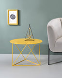 Epidia Contemporary Accent Table Yellow Finish 97841-ACME