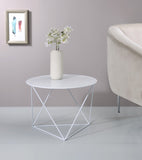 Epidia Contemporary Accent Table White Finish 97842-ACME