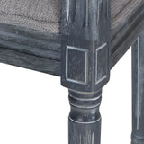 Judith French Country Wood Upholstered Dining Chair, Gray Noble House