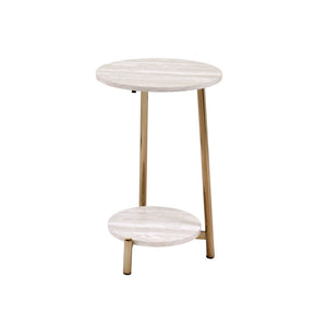 Snare Contemporary Accent Table Natural & Champagne Finish 97875-ACME