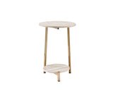 Snare Contemporary Accent Table Natural & Champagne Finish 97875-ACME