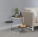 Lynch Contemporary Accent Table Black & Chrome Finish 97879-ACME