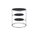 Lynch Contemporary Accent Table Black & Chrome Finish 97879-ACME