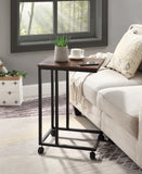 Taurus Industrial Accent Table Rustic Oak & Black Finish 97880-ACME