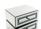 Noralie Glam Accent Table Mirrored & Faux Diamonds 97931-ACME