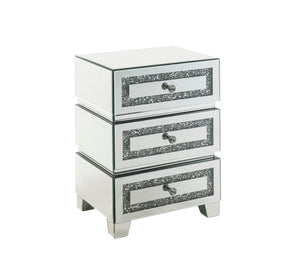 Noralie Glam Accent Table Mirrored & Faux Diamonds 97931-ACME