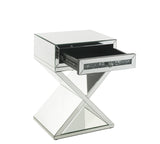 Noralie Glam Accent Table Mirrored & Faux Diamonds 97932-ACME