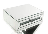 Noralie Glam Accent Table Mirrored & Faux Diamonds 97932-ACME