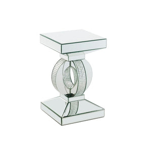 Ornat Glam Accent Table Mirrored & Faux Diamonds 97936-ACME