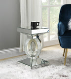 Ornat Glam Accent Table Mirrored & Faux Diamonds 97936-ACME