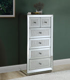 Ornat Glam Cabinet Mirrored & Faux Diamonds Inlay 97949-ACME