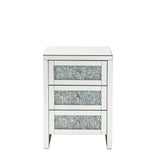 Noralie Glam Accent Table Mirrored & Faux Diamonds 97951-ACME