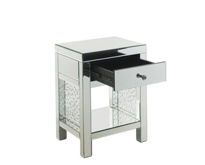 Nysa Glam Accent Table Mirroed & Faux Cyrstals Inlay 97959-ACME