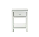 Nysa Glam Accent Table Mirroed & Faux Cyrstals Inlay 97959-ACME