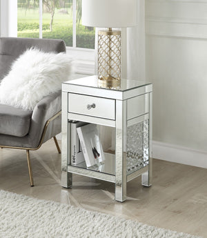 Nysa Glam Accent Table Mirroed & Faux Cyrstals Inlay 97959-ACME