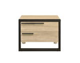 Erasto Industrial Accent Table Oak & Black Finish 97962-ACME