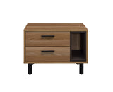 Trolgar Industrial Accent Table Brown Oak & Black Finish 97964-ACME