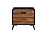 Jiranty Industrial Accent Table Walnut & Black Finish 97972-ACME