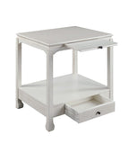 Seatlas Transitional Accent Table Antique White Finish 97975-ACME