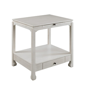 Seatlas Transitional Accent Table Antique White Finish 97975-ACME