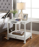 Seatlas Transitional Accent Table Antique White Finish 97975-ACME