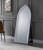 Noralie Glam Floor Mirror with LED Mirrored & Faux Diamonds 97981-ACME